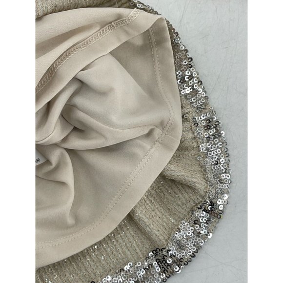 NWT Express Women's Long Sleeve Silver Sequin V Neck Cocktail Party Dress XS - Picture 10 of 15